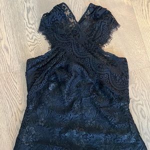 Leifsdottir Black Lace Sleeveless Mini Dress 2
